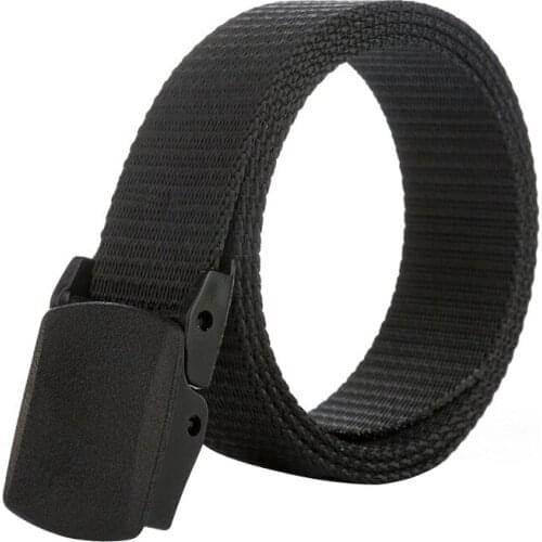 New Unisex belt Quality Automatic Buckle Men belt Solid Color Weaving Nylon Wear resistant Multifunction Women belt 110-130cm