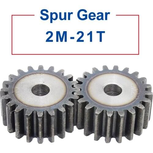 1 Piece spur Gear 2M21Teeth rough Hole 10 mm motor gear 45#carbon steel Material High Quality pinion gear Total Height 20 mm