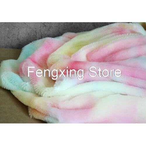 Faux fur fabric,Colorful printing Plush,sewing material,fur fabric,150cm*45cm/pcs