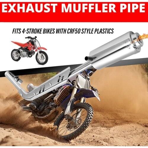 Motorcycle Exhaust System Muffler Exhaust Pipe for 50Cc 110Cc 125Cc 4-Stroke Mini Motor Dirt Pit Pocket Bike