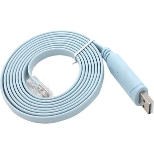 1pc 1.8M USB to RJ45 USB to RS232 Serial to RJ45 CAT5 Console Adapter Cable Cord for Cisco Routers