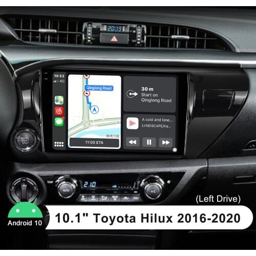 10.1 Inch Android 10 Head Unit Car Radio Multimedia For Toyota Hilux 2016-2020 With Android Auto & Car Stereo Apple CarPlay 1din