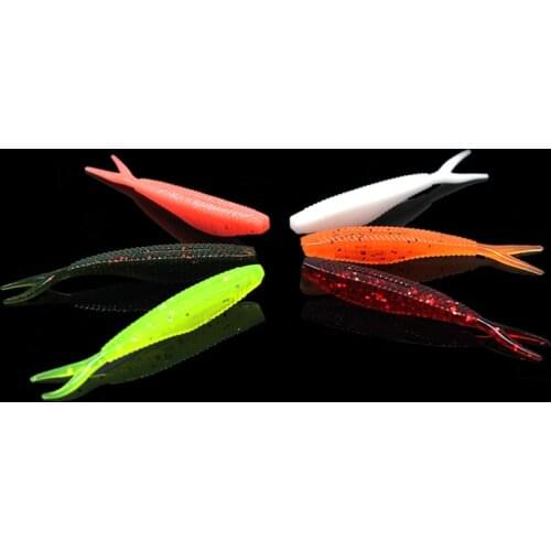 10pcs/lot 6cm 1.5g Easy Shiner Soft Lures Fishing Wobblers Fishing Lure Silicone Bait Double Color Carp Artificial Bait Swimbait