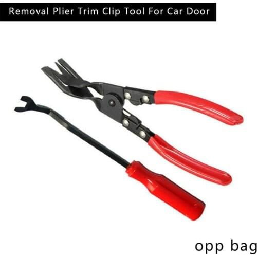 2pcs Auto Fastener Removal Tool Car Door Panel Upholstery Engine Cover Clips Repair Tools Installer Clip Plier Tools