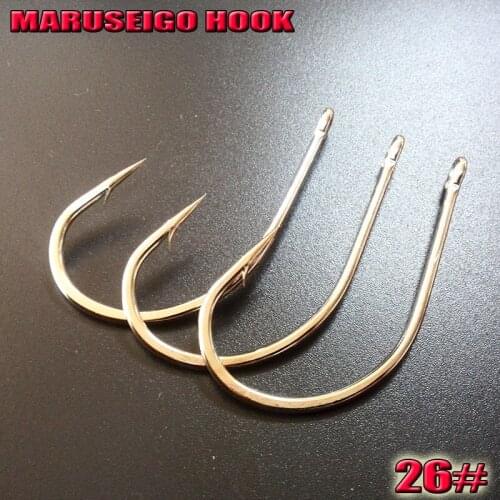 2017 new MRUSEZGO HOOK 26# HIGH CARBON STEEL strong and sharp hook 50pcs/lot lenght is 44cm big hook