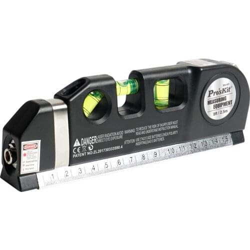 4 In 1 Multipurpose Laser Level Measuring Tape Ruler 3 Way Leveling 3 Laser Modes