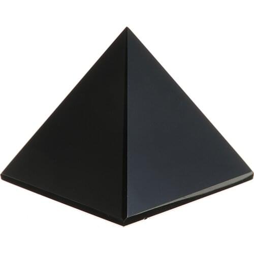 Black Obsidian Pyramid Pyramid Healing Crystal Black Natural Obsidian Quartz Crystal For Home Office Desk Decoration Crafts