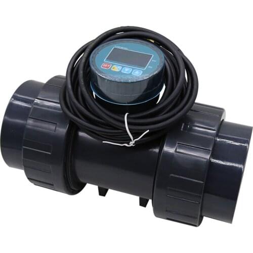 Digital display flowmeter DN32 / DN40 pipe diameter flow sensor, acid and alkali resistance RS-485 data transmission