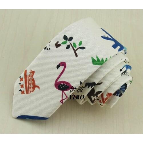 Color cartoon animal plant design printing necktie han edition boy leisure fashion 5 cm high quality tie on sale