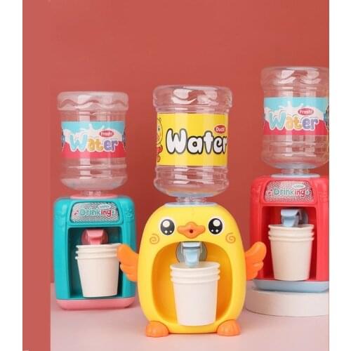 Childrens mini fun water dispenser, electric sound and light simulation play house beverage dispenser, baby educational kitchen