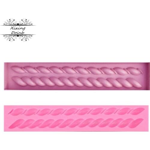 Long bag Rope string 3D Silicone Mold Chocolate Fondant lace Cake Decorating tools Bakeware mould