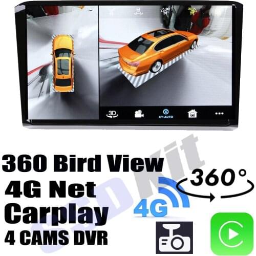 Car Audio Navigation GPS Stereo Carplay DVR 360 Birdview Around 4G Android System For Volkswange VW Touran 5T 2015~2021