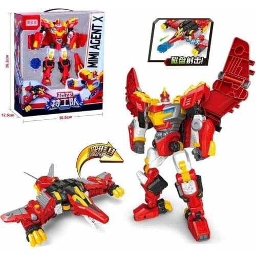 2021 New MiniForce Transformation Updated Version Action Figure Toys Agent Toys X Volt Semey Air Force Toys For Boys Gifts Red