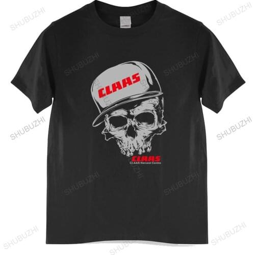 Men Cotton T Shirt Summer Brand Tshirt Claas tractor skull funny Man US shirt so cool brand tee-shirt homme tops
