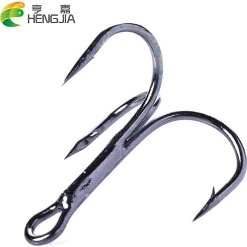 HENGJIA 20Pcs/lot 2 4 6 8 10 Black Fishing Hook High Carbon Steel Fishing Tackle