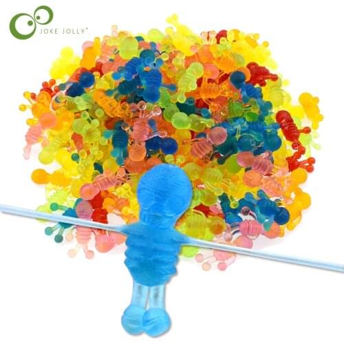 Creative Kids Party Supply Favors Multi-color Mini Sticky Jelly Stick Slap Squishy Sticky Skeleton Toy for Children GYH