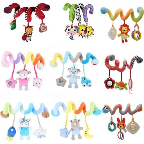 Soft Baby Toys 0-12 Months Music Crib Stroller Hanging Spiral Kids Sensory Educational Toy For Newborn Baby Rattles Bed Bell