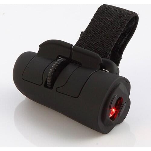 Mini Bluetooth-compatible Wireless Finger Mouse Ergonomic Handheld Optical Travel Black Bluetooth-compatible Wireless