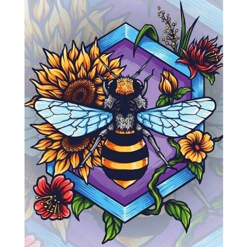 Diamond Painting Kits for Adults 5D DIY Diamond Painting Art Bee Painting with Diamonds for Home Decor for Beginner Wall Decor