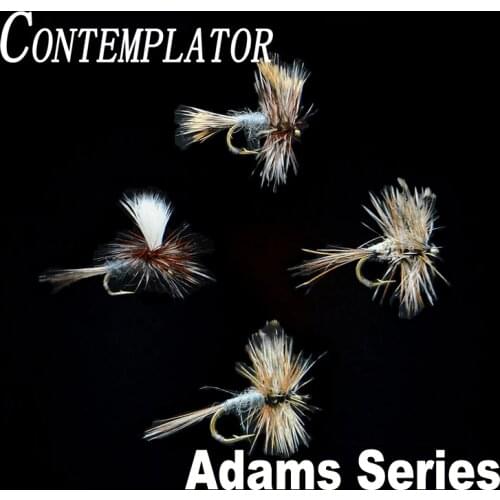 CONTEMPLATOR 4styles 14#16# Adam Series flies 5pcs/box quintessential dry fly adam parachute wulff irrestible fly fishing lures