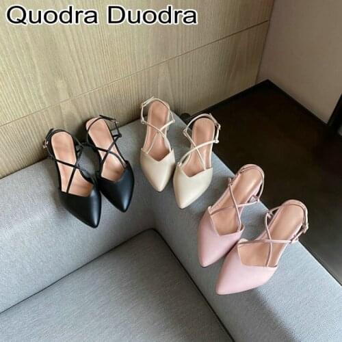 New shoes Womens Pumps chunky PU thick high heels pointed toe shoes casual Plus Size 43 33 fashion All Match party slippers