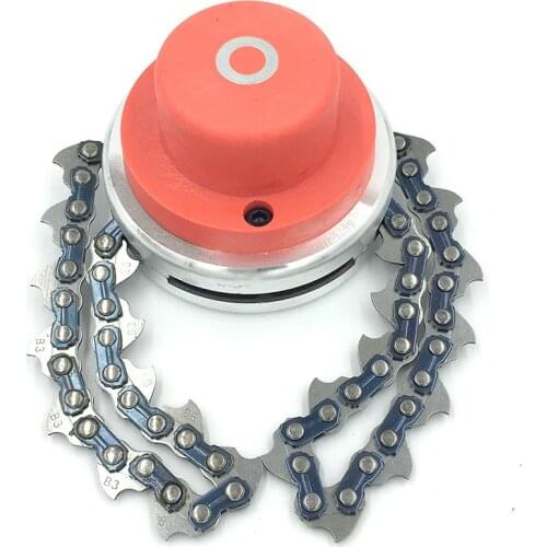New Universal M10 Chain Trimmer Head Brush cutter with Saw Chain for Home and Garden Lawn Mower