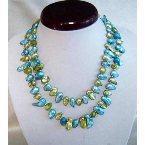 New Favorite Pearl Necklace Bridesmaid Gift Birthday Wedding Beaded Fine Jewelry 48 inches Multicolor Baroque Freshwater Pearl