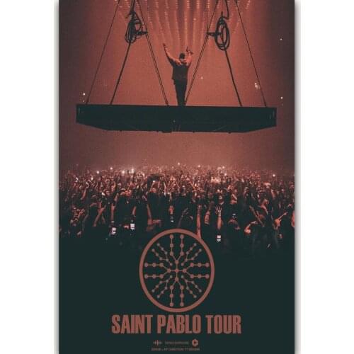 New Kanye West Hip Hop Rap Music Star Saint-Silk Art Poster Wall Sicker Decoration Gift