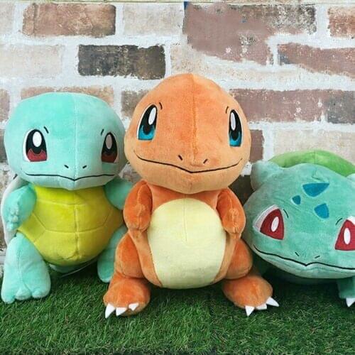 Original sanei Bulbasaur Charmeleon Cyndaquil Mew Ampharos MIMIKYU Slowpoke Dratini Plush Doll Stuffed Toy Poke Figure
