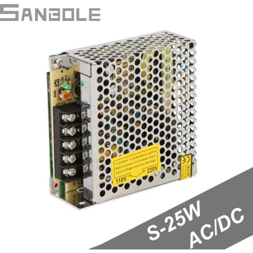 S-25-12 S Type Single Output Regulator Switch Power Supply 25W Instrument Meter Automation Monitor LED Strip 5/12/15/24V