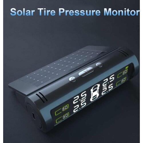 Tire Pressure Monitoring System Solar Powered TPMS Tire Pressure Monitoring System TPMS With 6 Alarm Modes And Real-time Display