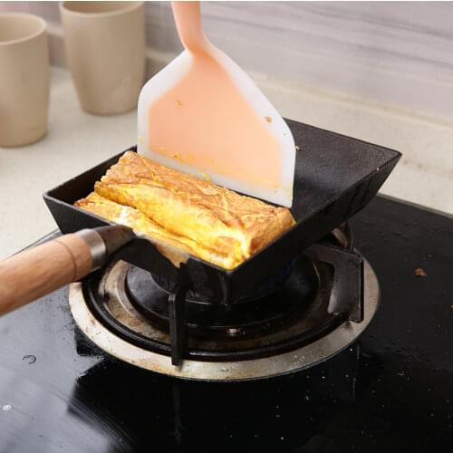 Frying Tamagoyaki Omelette Black Non Stick Pan Fry Egg Pancake Kitchen Pot Cover Gas Cooker Induction Japanese Cast Iron Pan