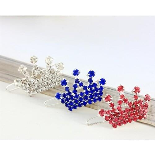 Dog Pet Hair Clip Fashion Cute Crown Rhinestone Dog Hair Crown Dog Hair Clip Pet Hair Accessories Supplies for Cats