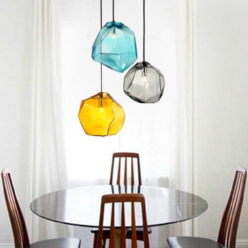 Nordic minimalist bar single head colorful glass crystal Pendant Lights bar LED lighting decorative Pendant Lamp ZP5041518