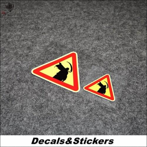 NO.L085 Triangle Safe Caution 3M Reflective Modified Stickers Car Waterproof Decals MOTO GP Racing Motorcycle