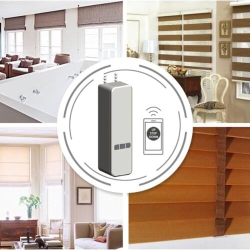 Smart Motorized Chain Roller Blinds DIY WiFi Roller Shade Driver Uya WiFi Remote Voice Control Work With Alexa/Google Home