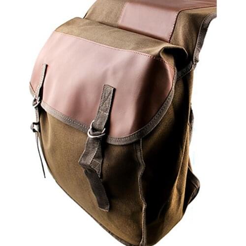 Universal Motorcycle Pannier Side Saddle Bag Tools Luggage Canvas Storage Pouch