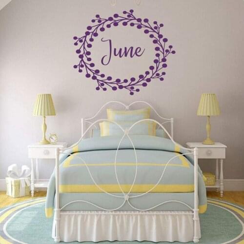 Girls Personalized Name Wall Decal Custom Name Design Vinyl Wall Sticker for Bedroom or Nursery Decoration Vinyl Wallpaper X063