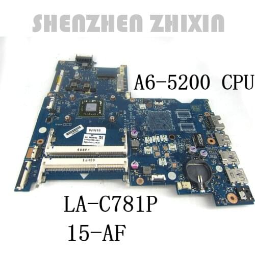 Yourui For HP 15-AF 15-AF131DX Laptop Motherboard W/A6-5200 CPU 827705-501 827705-001 ABL51 LA-C781P 100% Tested