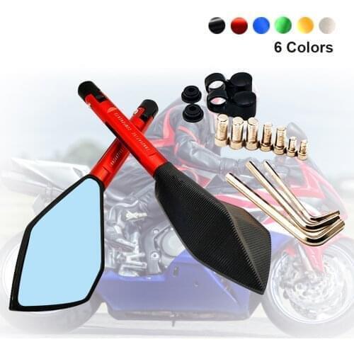 Hot Motorcycle Retrovisor Mirror Blue Glass Rearview Side Mirrors For Honda CB650R CB125R CB400SF CBR929RR CBR600RR CBR954RR