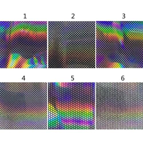 10 Sheets Iridescent Spangles Paper Aurora AB Effect Reflective Mirror Stickers Fish Scale Epoxy Resin Rainbow Sequins