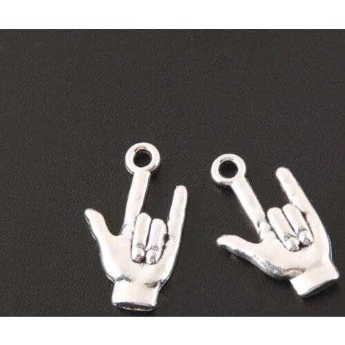 10pcs Hand Gesture Accessories Pendant Fit DIY Earrings Necklace Bracelet Jewelry Making Handcrafted Accessories