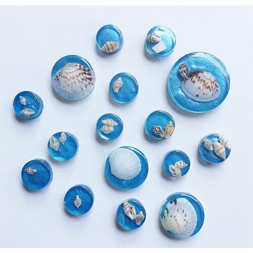18pcs/set Marine Shell fridge magnet office photo black White board refrigerator stickers strong neodymium magnets home deco