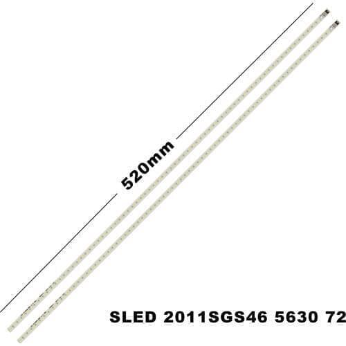 2pcs/set new LED strip 72leds For LE46Z300 LED-46U500 LED46M592DC 46EL100CS 46KL100C LED46880I LE46H300K LED46M592D LE46H3000