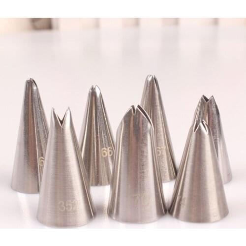 7pcs/set Leaf Pastry Icing Piping Nozzles Tips Kitchen Baking Tools Cream Cookie Cake Cupcake Decoration
