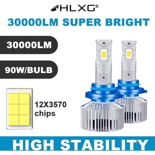 30000LM Car LED Headlight H7 H11 H8 H9 9005 9006 H4 HI/LO Beam Headlight Car Bulbs 90W Mini LED HB3 HB4 Auto Fog lamps 6000K 12V