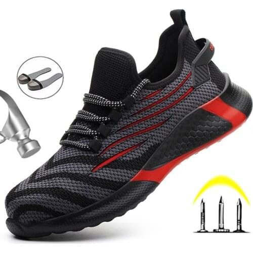 Safety Working Shoes Breathable Safety Shoes Non-slip safety shoes Male Indestructible Work Shoes Anti-puncture Men Boots