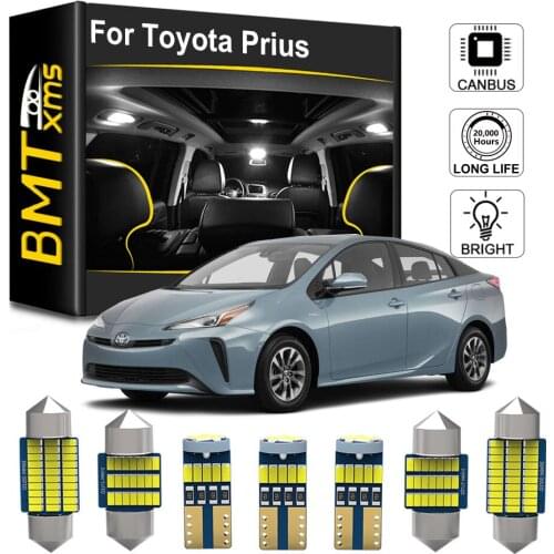 BMTxms For Toyota Prius NHW11 NHW20 ZVW30 ZVW40 ZVW50 2001-2020 Canbus Auto LED Interior Map Dome Trunk Light License Plate Lamp