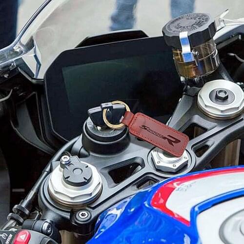 For BMW Motorrad S1000R S1000 R Key Motorcycle Cowhide Keychain Key Ring