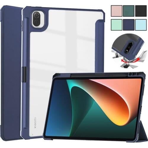 For Xiaomi Mi Pad 5 Case Tri-Fold PU Leather Smart Cover Pencil Case For Xiaomi Mi Pad 5 Pro Case Funda For Mi Pad 5 Mipad 5